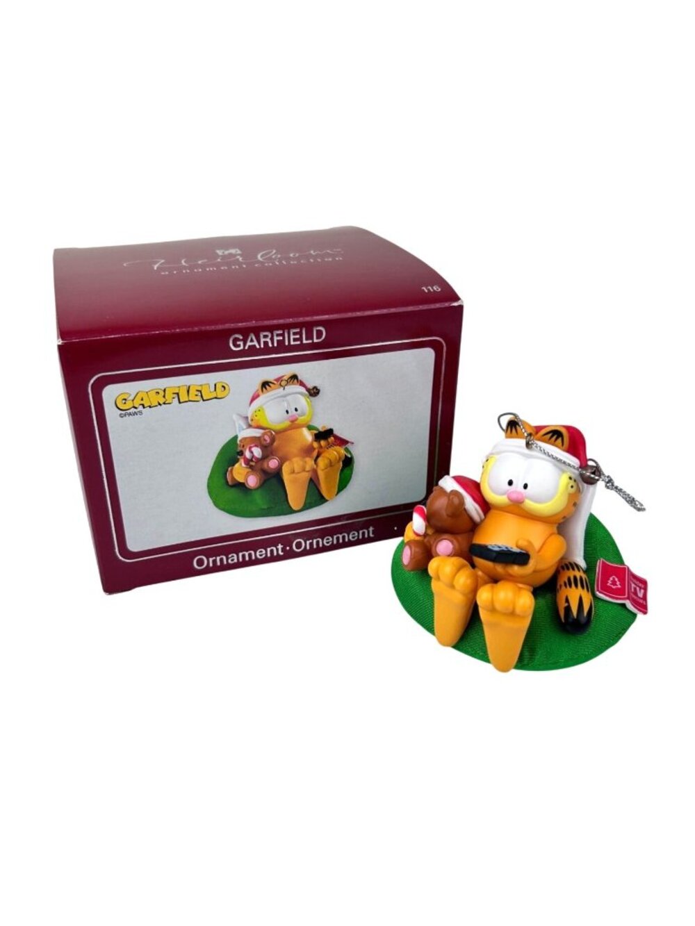 Garfield Christmas Tree Ornament American Greeetings Heirloom Santa Remote Pooky